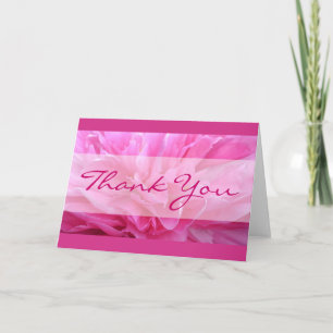 Rosa Pfingstrose danken Ihnen zu kardieren Dankeskarte