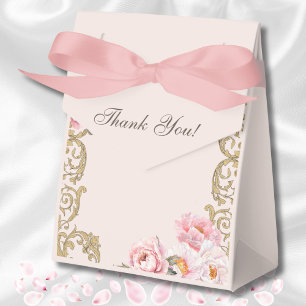 Rosa Pfingstrose Vintage Floral Brautdusche Geschenkschachtel