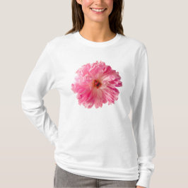 Rosa Pfingstrosen-Blume T-Shirt