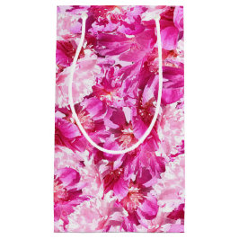 Rosa Pfingstrosen-Blumen-Geschenk-Tasche Kleine Geschenktüte