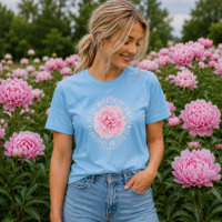 Rosa Pfingstrosen-Blumenbibelvers Babyblau Christl