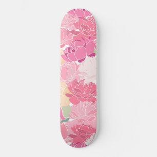 Rosa Pfingstrosen Blumengarten Weibliche Blumen Skateboard