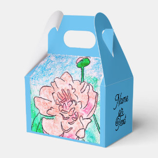 Rosa Pfingstrosen Geschenkbox Geschenkschachtel