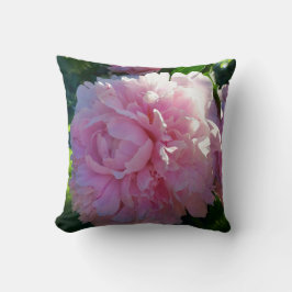 Rosa Pfingstrosen in meinem Garten - Blumennatur Kissen