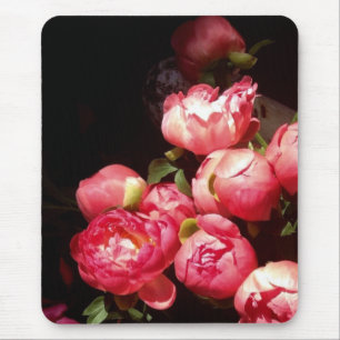 Rosa Pfingstrosen Mousepad