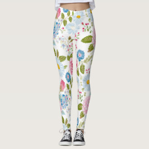 Rosa Pfingstrosen-Muster  Leggings