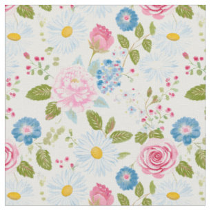 Rosa Pfingstrosen-Muster Stoff