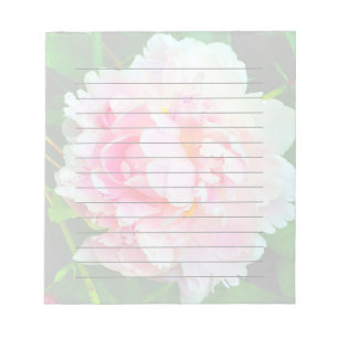 Rosa Pfingstrosen-Notizblock Notizblock