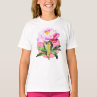 Rosa Pfingstrosen-Punkt-Mosaik-Blumen-Kind