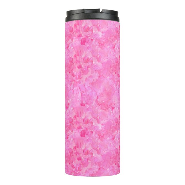 Rosa Pfingstrosen-Thermalbecher Thermosbecher (Rückseite)
