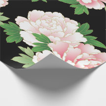 Rosa Pfingstrosen Vintage Blumen Kimono