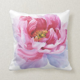 Rosa Pfingstrosen-Wurfs-Kissen Kissen
