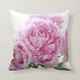 rosa Pfingstrosen-Wurfskissen Kissen
