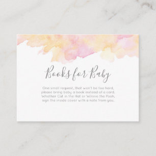 Rosa Pfirsich-Bücher für Baby Babyparty fügen Begleitkarte