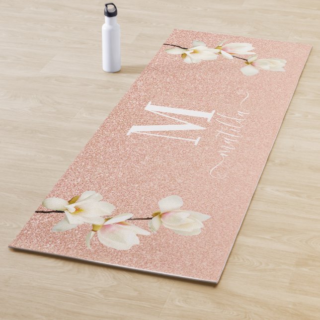 Rosa Pfirsich Girl Glitzer Magnolia Yogamatte (Beispiel)