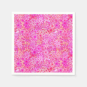 Rosa, Pfirsich, Orchideen und Korallen Blume Serviette