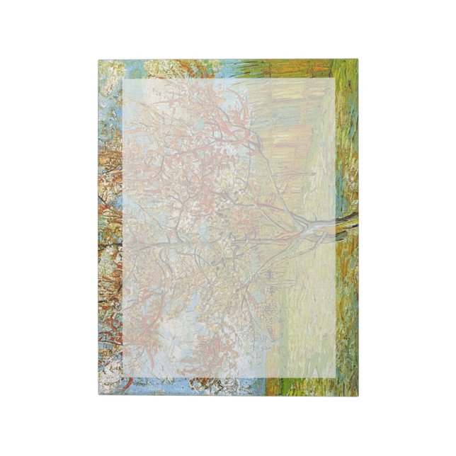 Rosa Pfirsichbaum im Blossom Erinnerung an Mauve Notizblock (Rotiert)