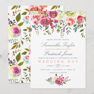 Rosa Pfirsichblüten Hochzeitseinladung Einladung