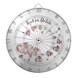Rosa Pfirsichfarben Gestricke geometrische Formen Dartscheibe