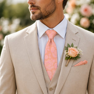 Rosa-pfirsichfarbene Hochzeitskrawatte Krawatte