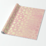 Rosa Pfirsichpastel Golden Polka Dots Geschenkpapier<br><div class="desc">Zeitgenössisches schick verpacktes Papier. Für alle Veranstaltungen wie Geburtstage,  Jubiläum,  neue Zuhause,  Abschluss-Ruhestand,  Weihnachten,  Valentine,  Corporate,  Packing Hochzeiten,  Brautpartys etc.</div>