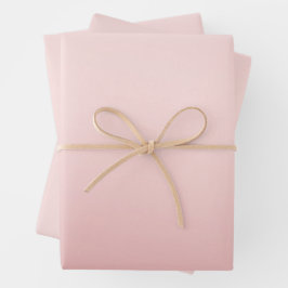 Rosa Pfirsichpfirsich Ombre Geschenkpapier Set
