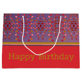 Rosa Pflaume mit Senf-Gold Große Geschenktüte