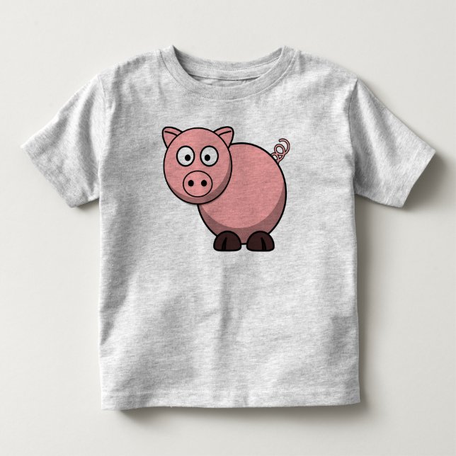 Rosa Piggie Kleinkind T-shirt (Vorderseite)