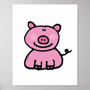 Rosa Piggie Poster