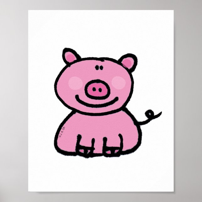 Rosa Piggie Poster (Vorne)