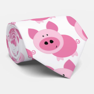 Rosa Piggies Mann Krawatte