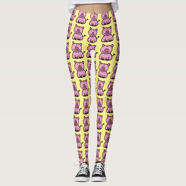 rosa piggy leggings (Vorderseite)