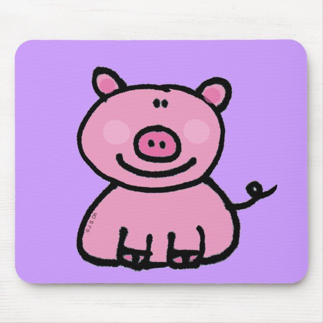 Rosa piggy mousepad (Vorne)