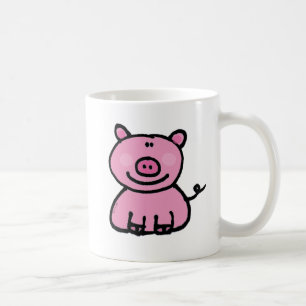 Rosa piggy tasse