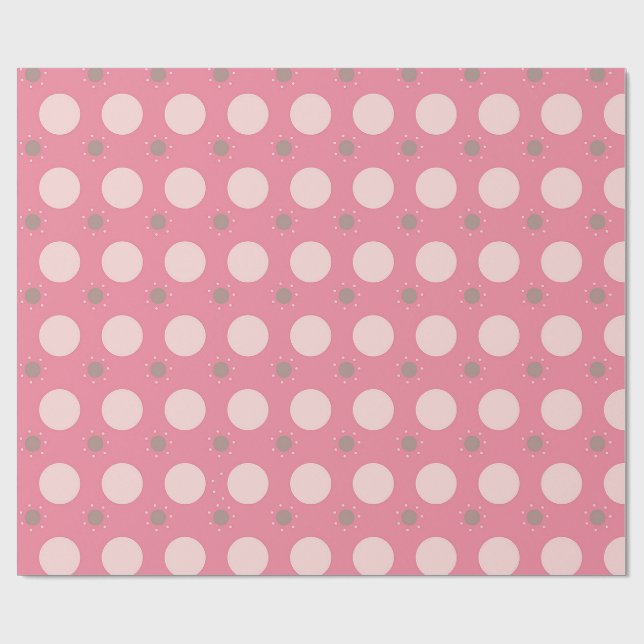 Rosa Pika-Punkt-Geschenkpapier Geschenkpapier (Flach)