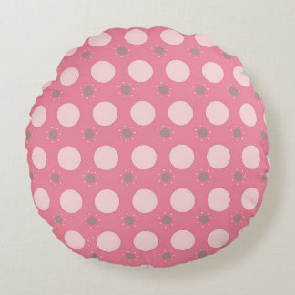 Rosa Pika-Punkt-Geschenkpapier Rundes Kissen