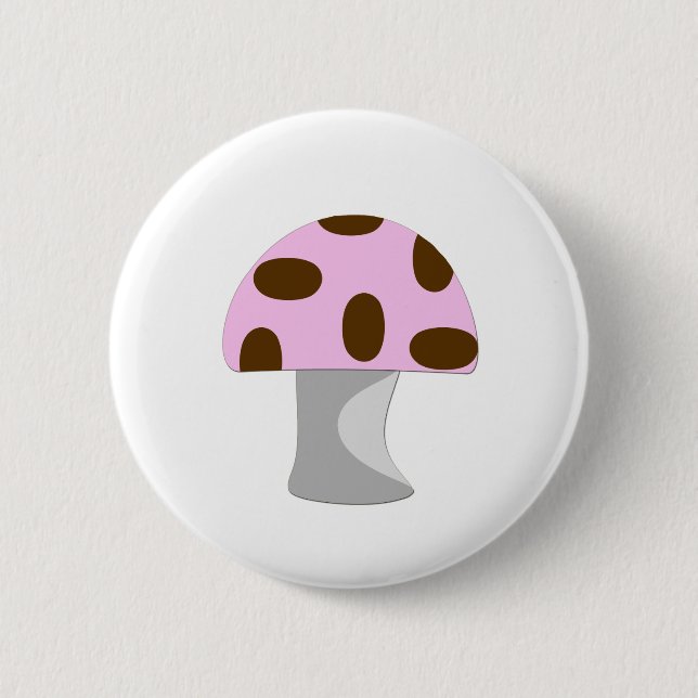 Rosa Pilz Button (Vorderseite)