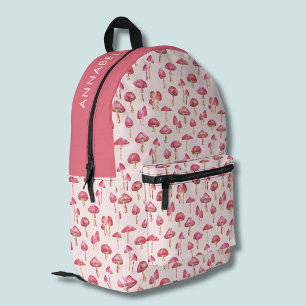 Rosa Pilzmuster Bedruckter Rucksack
