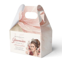 Rosa Pink Blush Elegant Quinceañera-Geschenk