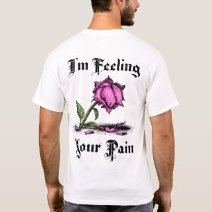 Rosa Pink in Verzweiflung Vorne & Hinten T-Shirt