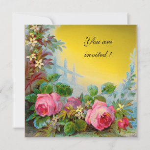 ROSA PINK & JASMIN dunkel gelb gemischt Einladung