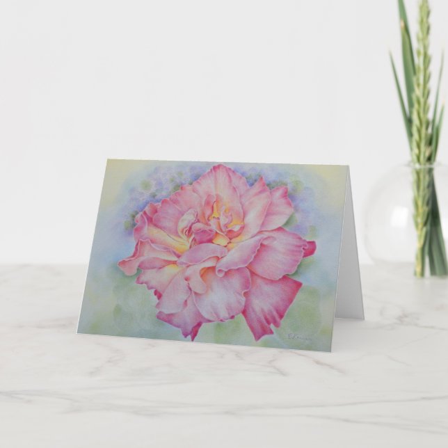 Rosa Pink  Karte (Vorderseite)