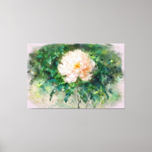 *~* Rosa Pink Peony TV2 Stretched Canvas Print Leinwanddruck