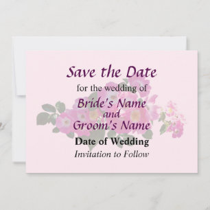 Rosa Pink Rambler Save-the-Date Save The Date