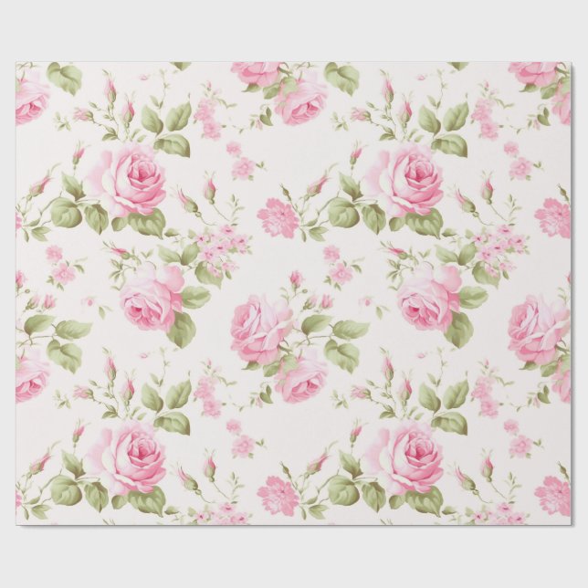 Rosa Pink Spray Geschenkpapier (Flach)