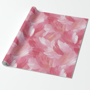 Rosa Pinselstrich Glitter Abstract Muster Geschenkpapier