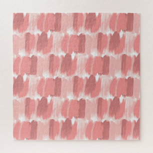 Rosa Pinselstriche Schlaganfälle Ölmuster Puzzle