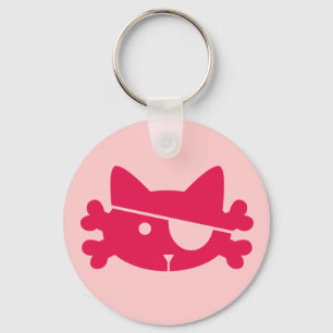Rosa Piraten-Katze - Schlüsselanhänger
