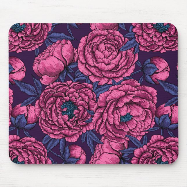 Rosa Piselbuquet Mousepad (Vorne)