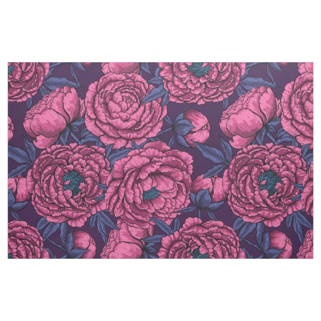 Rosa Piselbuquet Stoff (Fat Quarter (45,7 x 55,9 cm))